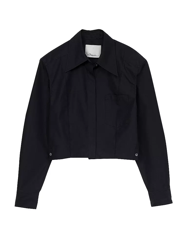 PHILLIP LIM | Blusa cropped fit | Blu scuro