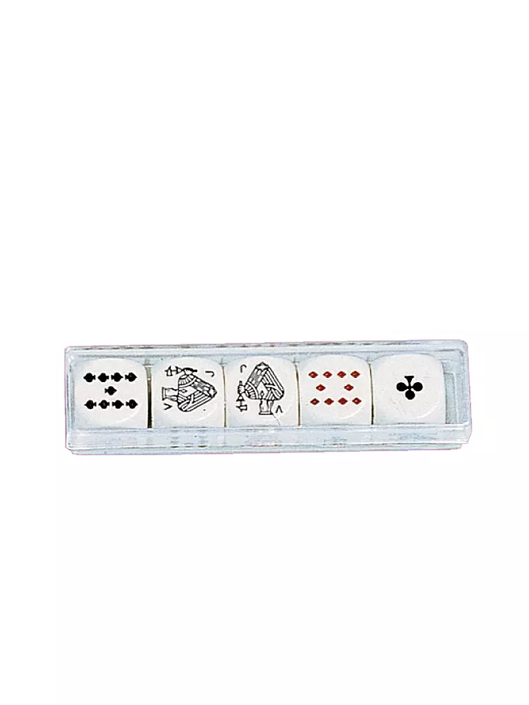 PIATNIK | Dadi da poker, 5 pezzi | Bianco
