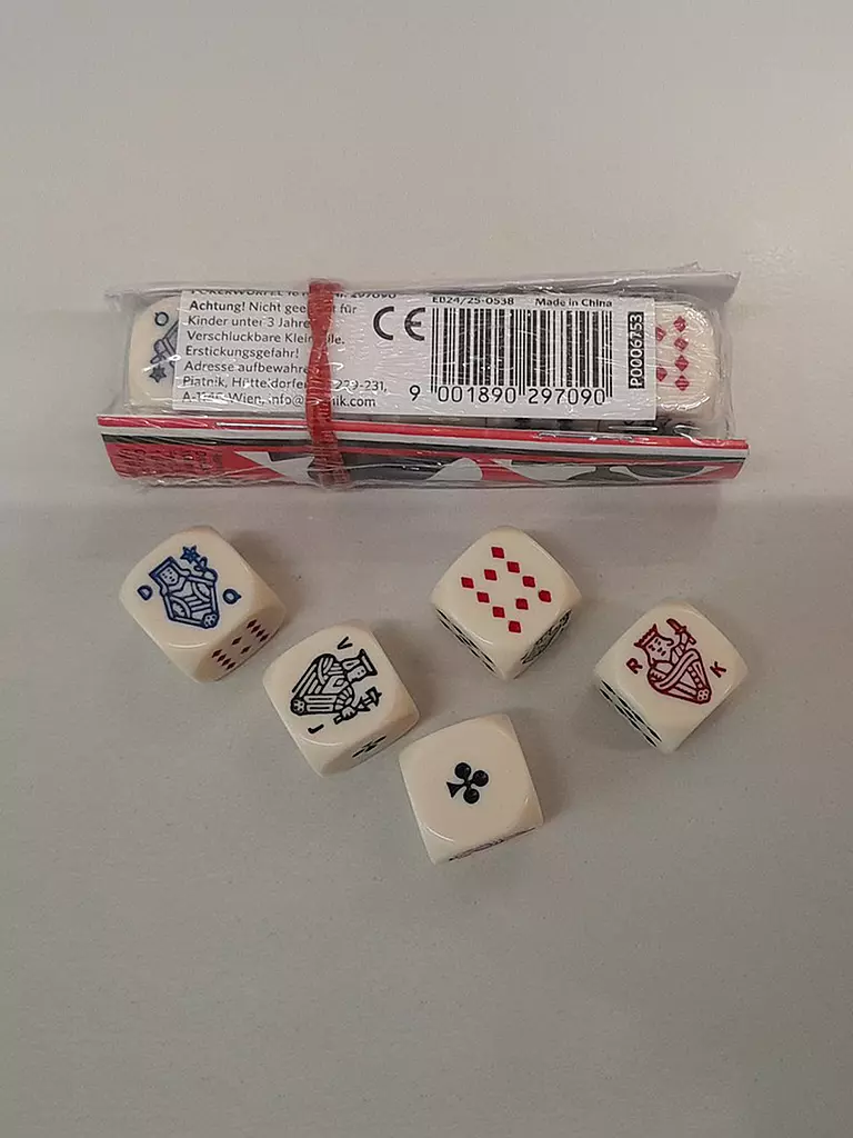 PIATNIK | Dadi da poker, 5 pezzi | 