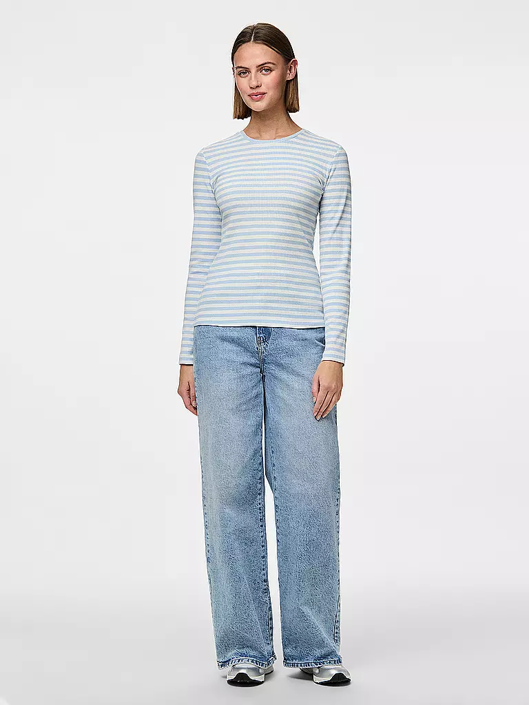 PIECES | Langarmshirt PCRUKA | Blu chiaro
