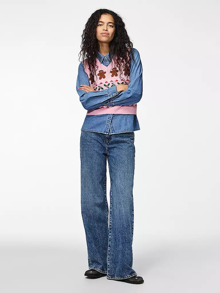 PIECES | Pullunder PCJOLLY XMAS
Marke: PIECES
Farbe: rosa
Kategorien: Mode,Damen

Ärmellänge: ohne Arm
Ausschnitt: V-Ausschnitt
Material: Polyacryl / Acryl,Strick
Musterung: Allover
Passform (Oberbekleidung): Regular | Rosa