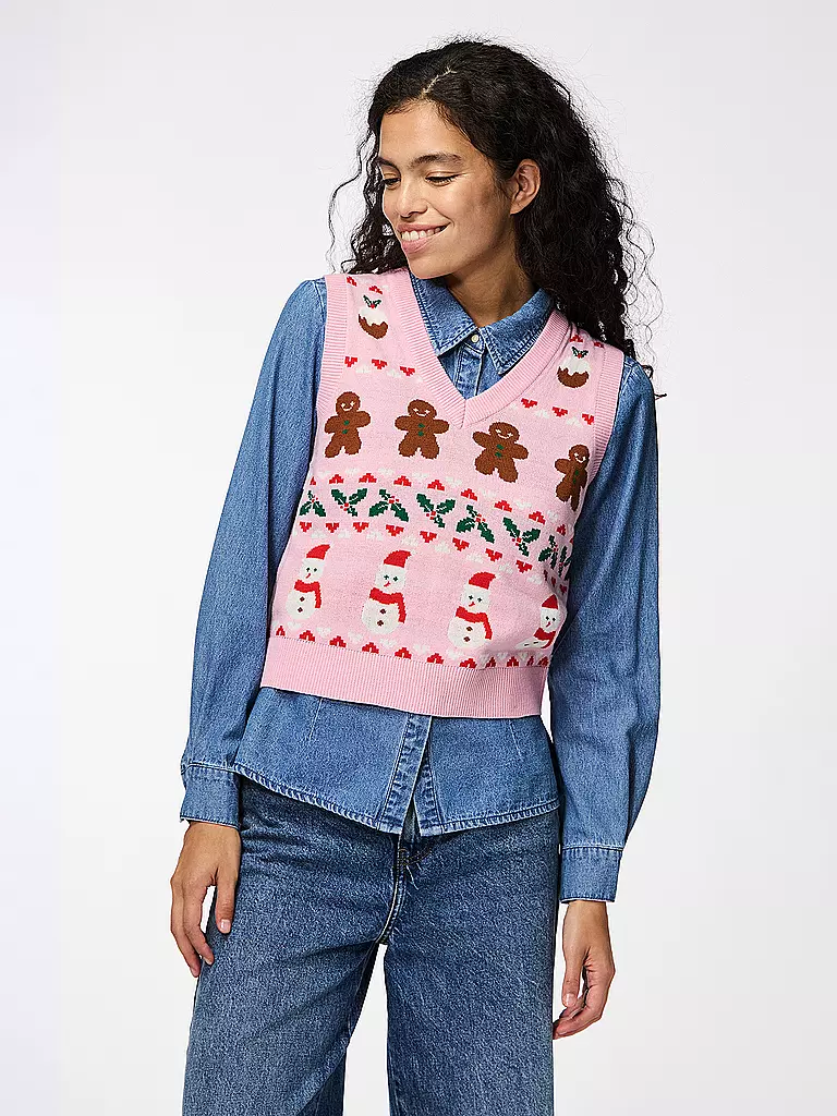 PIECES | Pullunder PCJOLLY XMAS
Marke: PIECES
Farbe: rosa
Kategorien: Mode,Damen
Ärmellänge: ohne Arm
Ausschnitt: V-Ausschnitt
Material: Polyacryl / Acryl,Strick
Musterung: Allover
Passform (Oberbekleidung): Regular |