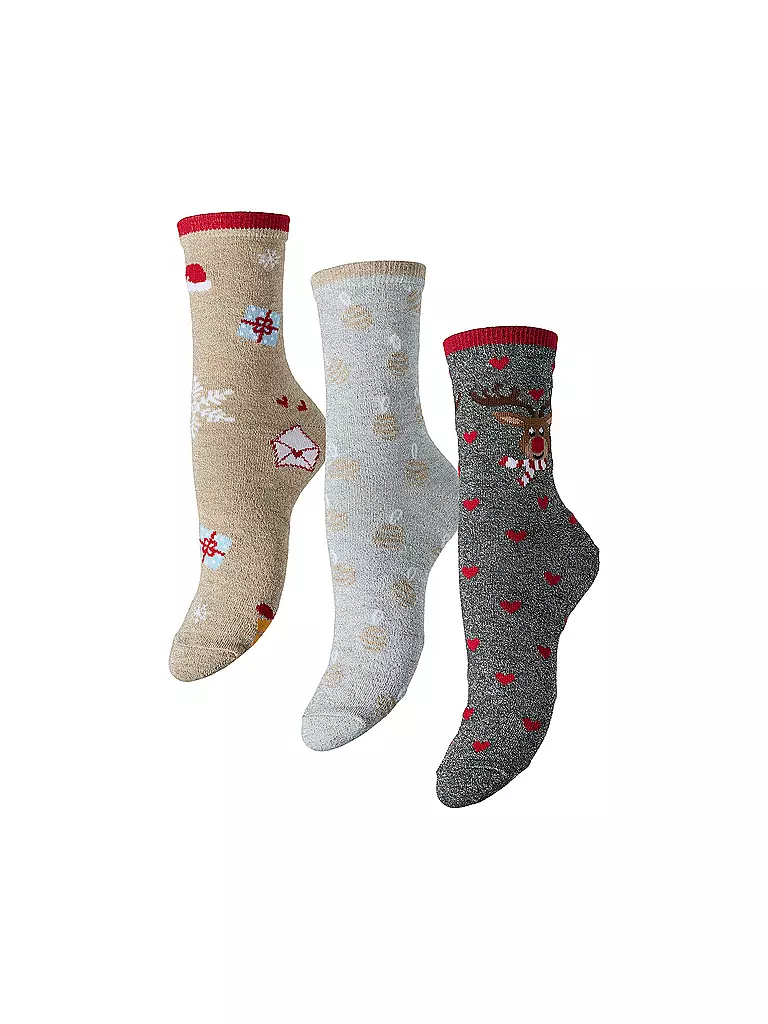 PIECES | Socken PCJINGLE XMAS 3er Pkg.  | Multicolore