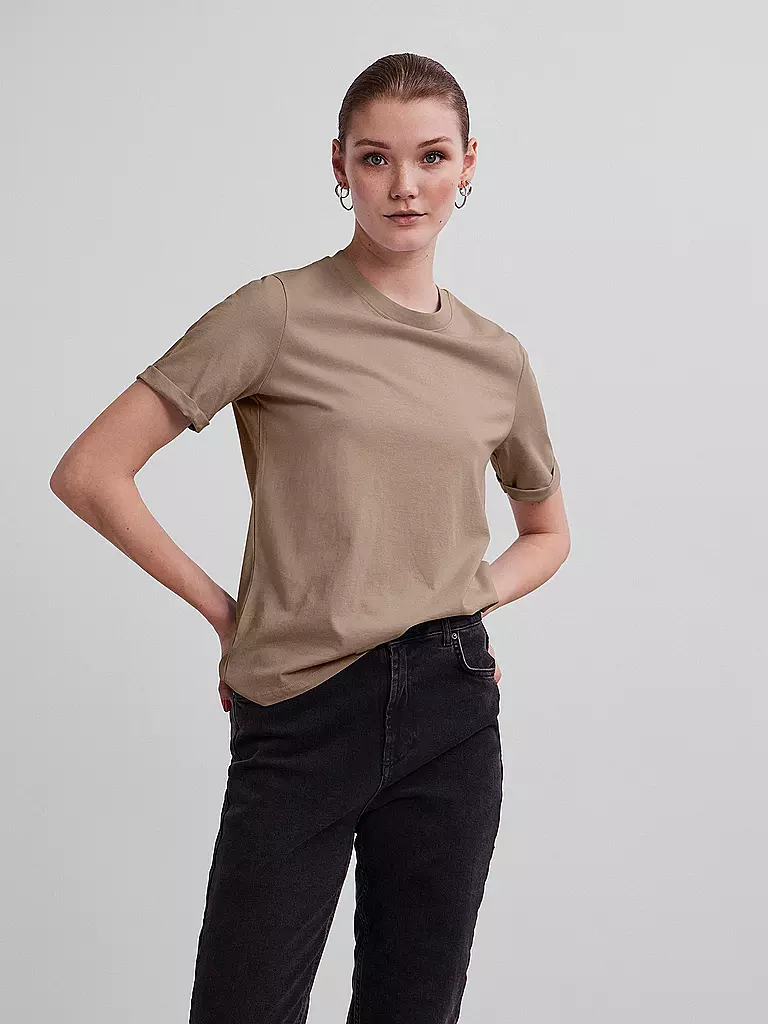 PIECES | T-Shirt PCRIA | Cammello