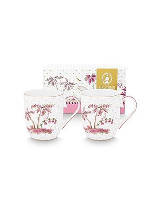 PIP STUDIO | Set di 2 tazze piccole con manico da 145 ml JOLIE DOTS Oro/Rosa