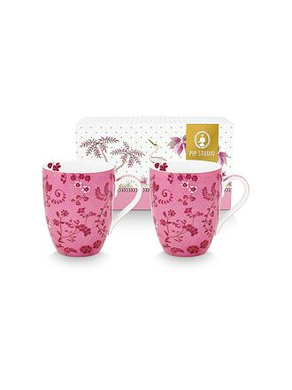 PIP STUDIO | Set da 2 tazze grandi con manico da 350 ml JOLIE Flowers rosa