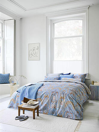 PIP STUDIO | Biancheria da letto in percalle JABALI FLOWER 70x90cm / 140x200cm Blu