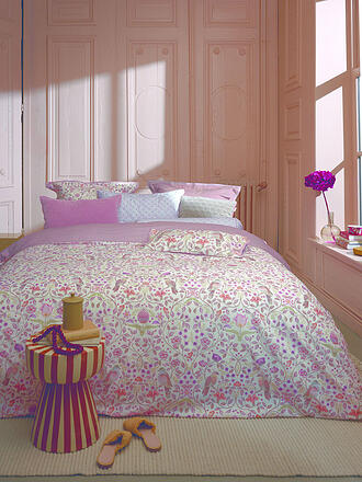 PIP STUDIO | Biancheria da letto in percalle GARDEN OF DOVE 70x90cm/140x200cm Bianco sporco