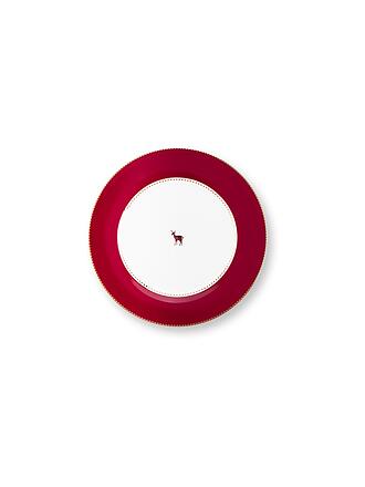 PIP STUDIO | Piatto piano 26,5 cm LOVE BIRDS Rosso scuro