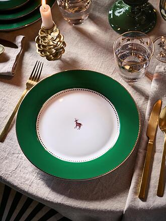 PIP STUDIO | Piatto piano 26,5 cm LOVE BIRDS Verde scuro