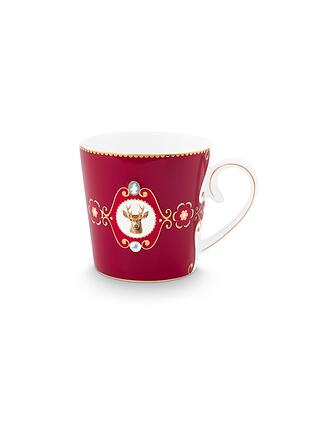 PIP STUDIO | Tazza grande con manico LOVE BIRDS MEDALLION Rosso Scuro