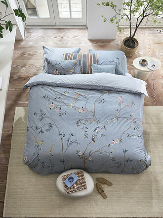 PIP STUDIO | Percalle Biancheria da Letto BAMBOO BLOSSOM 70x90cm/140x200cm Azzurro