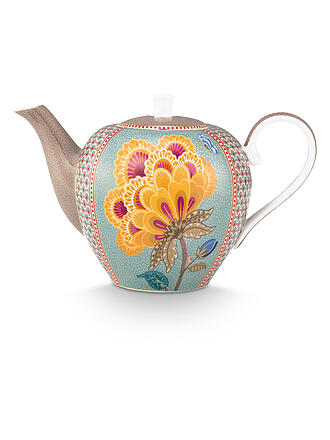 PIP STUDIO | Teiera grande 1600ml BLOOMING TALES Fantasy Khaki - Blue
