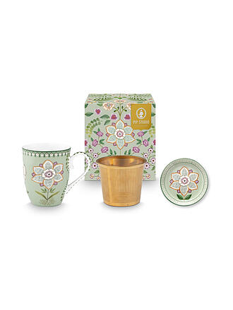 PIP STUDIO | Set da tè Tea for One 3 pz. LILY&LOTUS Verde chiaro