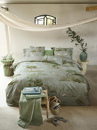 PIP STUDIO | Completo letto in percalle DARJEELING DAYS 70x90cm/140x200cm Verde