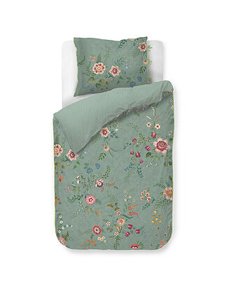 PIP STUDIO | Biancheria da letto in percalle EVERBLOMM 70x90cm/140x200cm Verde
