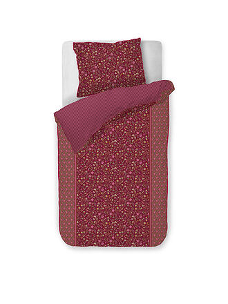 PIP STUDIO | Biancheria da letto in percalle FLORA BANGALORE 70x90cm/140x200cm Rosa scuro