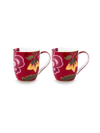 PIP STUDIO | Tazza con manico 2 pz. BLOOMING TALES 2x145ml Fantasy Darkred