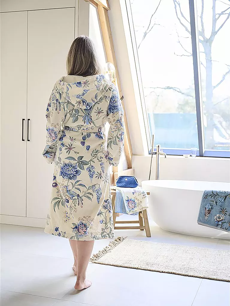 PIP STUDIO | Accappatoio da donna SECRET GARDEN bianco-blu | 