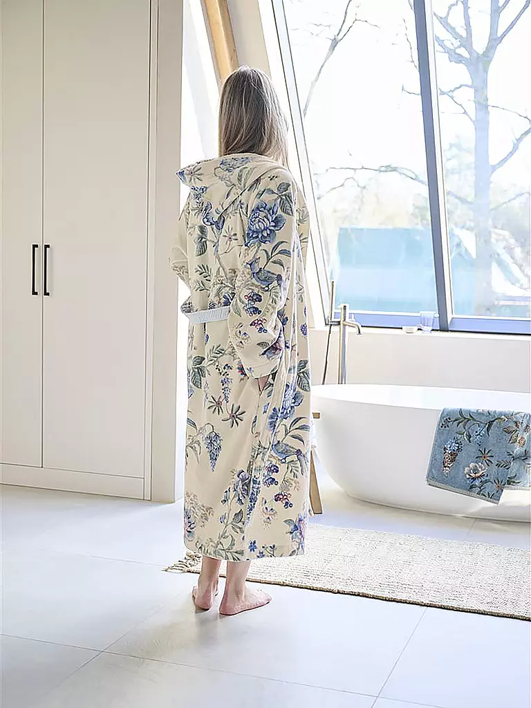 PIP STUDIO | Accappatoio da donna SECRET GARDEN bianco-blu | 