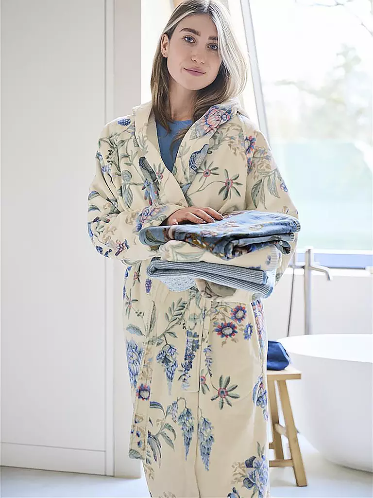 PIP STUDIO | Accappatoio da donna SECRET GARDEN bianco-blu | 