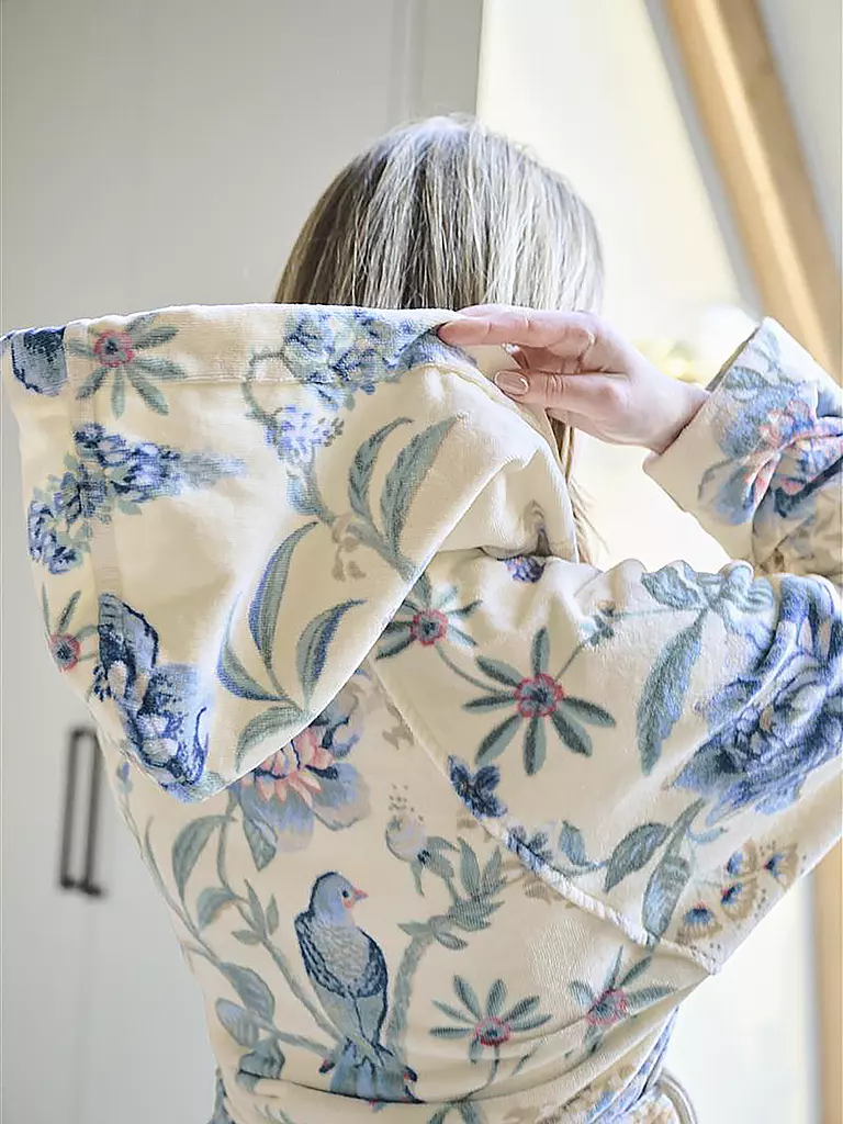 PIP STUDIO | Accappatoio da donna SECRET GARDEN bianco-blu | 