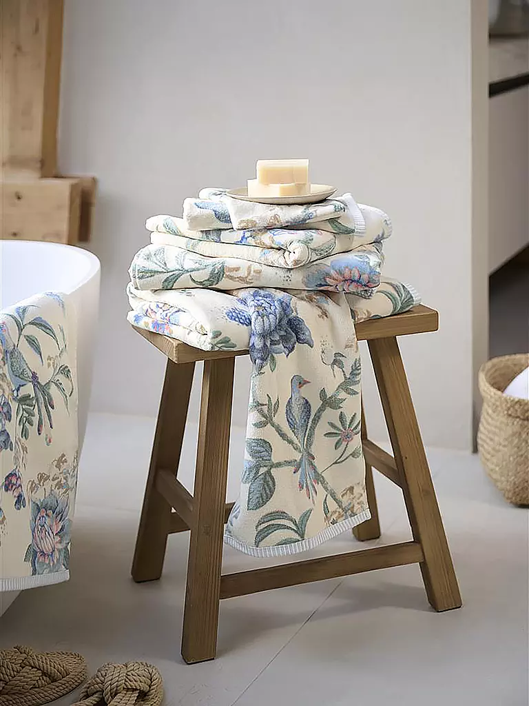 PIP STUDIO | Asciugamano 55x100cm SECRET GARDEN Bianco-Blu | Bianco