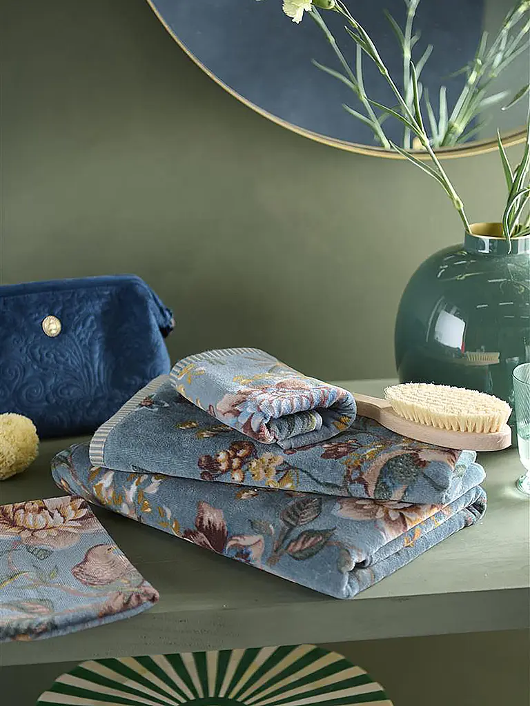 PIP STUDIO | Asciugamano 55x100cm SECRET GARDEN Blue | Blu chiaro