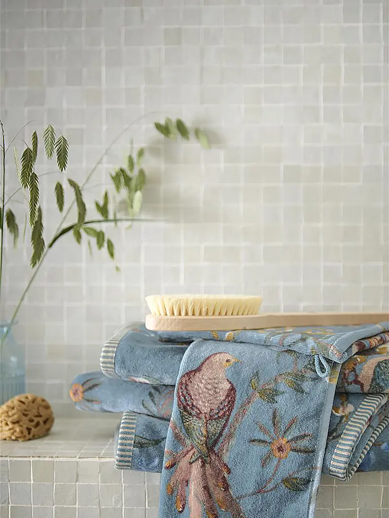 PIP STUDIO | Asciugamano 55x100cm SECRET GARDEN Blue | Blu chiaro