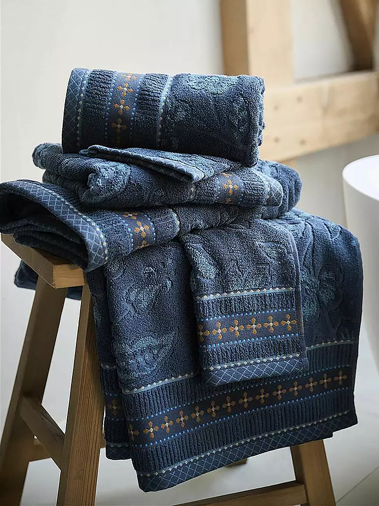 PIP STUDIO | Asciugamano per ospiti JASMIN JACQUARD 30x50cm Blu Scuro | Blu scuro