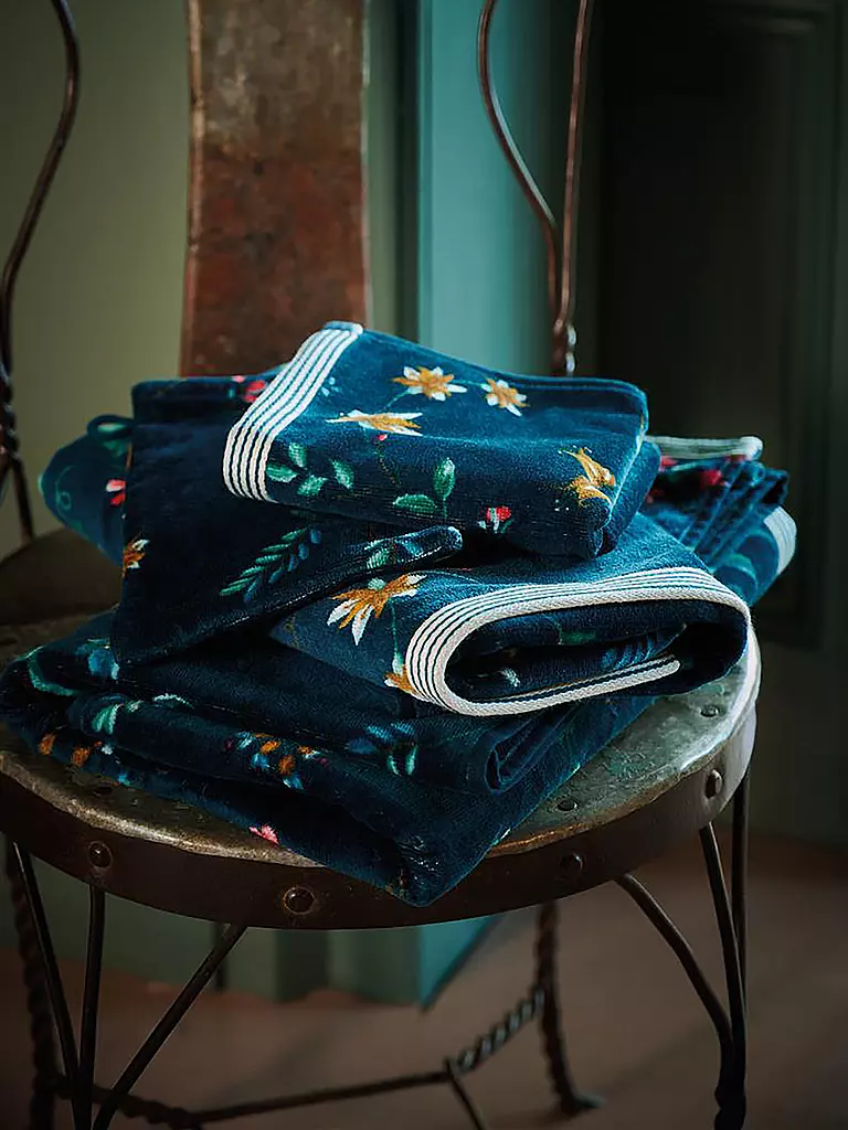 PIP STUDIO | Asciugamano per ospiti LES FLEURS 30x50cm D- Blu | Blu scuro