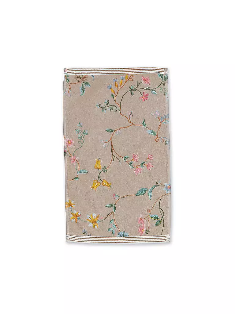 PIP STUDIO | Asciugamano per ospiti LES FLEURS 30x50cm kaki | Marrone chiaro