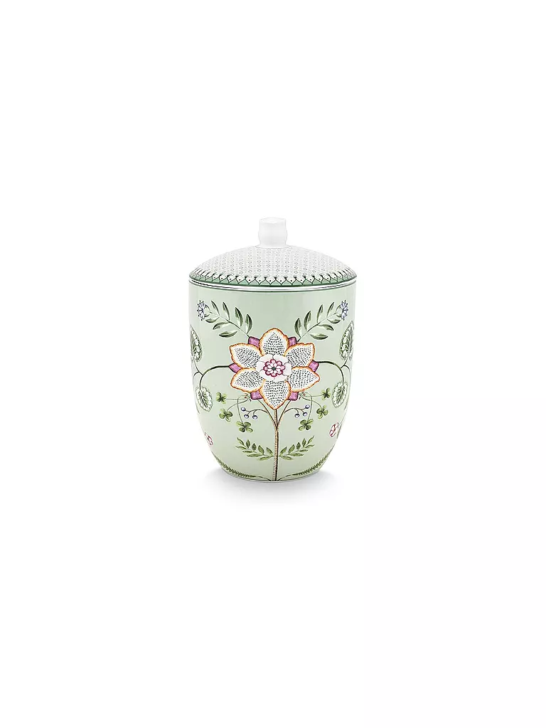 PIP STUDIO | Barattolo con coperchio LILY & LOTUS 1,5l Verde chiaro | Verde chiaro