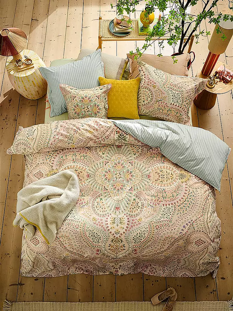 PIP STUDIO | Biancheria da letto in percalle ALFOMBRA 70x90cm/140x200cm Sabbia | Beige