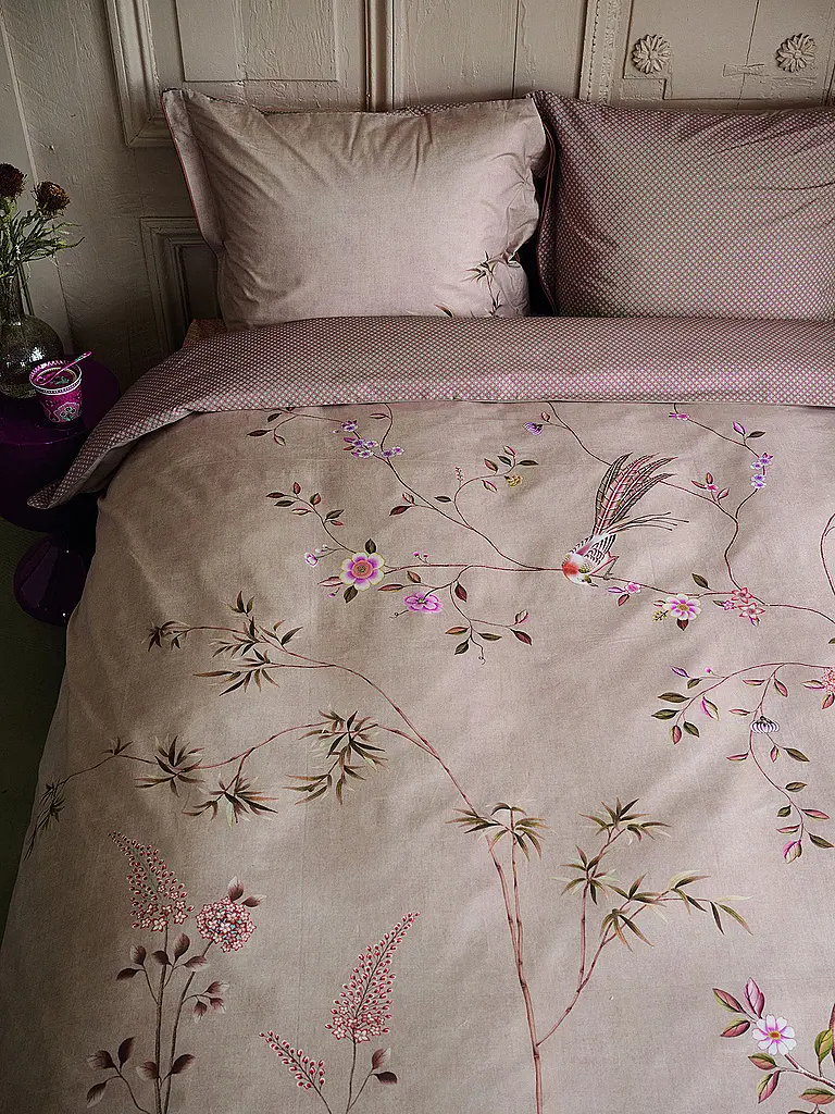 PIP STUDIO | Biancheria da letto in percalle BAMBOO BLOSSOM 70x90cm/140x200cm Cachi | Cammello