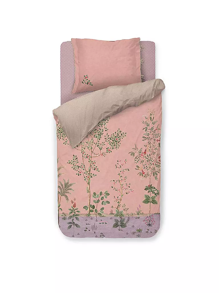 PIP STUDIO | Biancheria da letto in percalle FATA MORGANA 70x90cm/140x200cm Rosa | Rosa