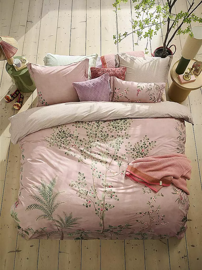 PIP STUDIO | Biancheria da letto in percalle FATA MORGANA 70x90cm/140x200cm Rosa | Rosa