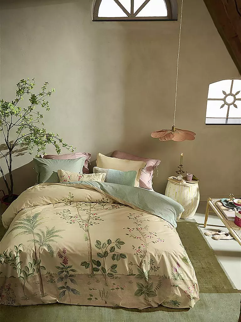 PIP STUDIO | Biancheria da letto in percalle FATA MORGANA 70x90cm/140x200cm Sabbia | Beige