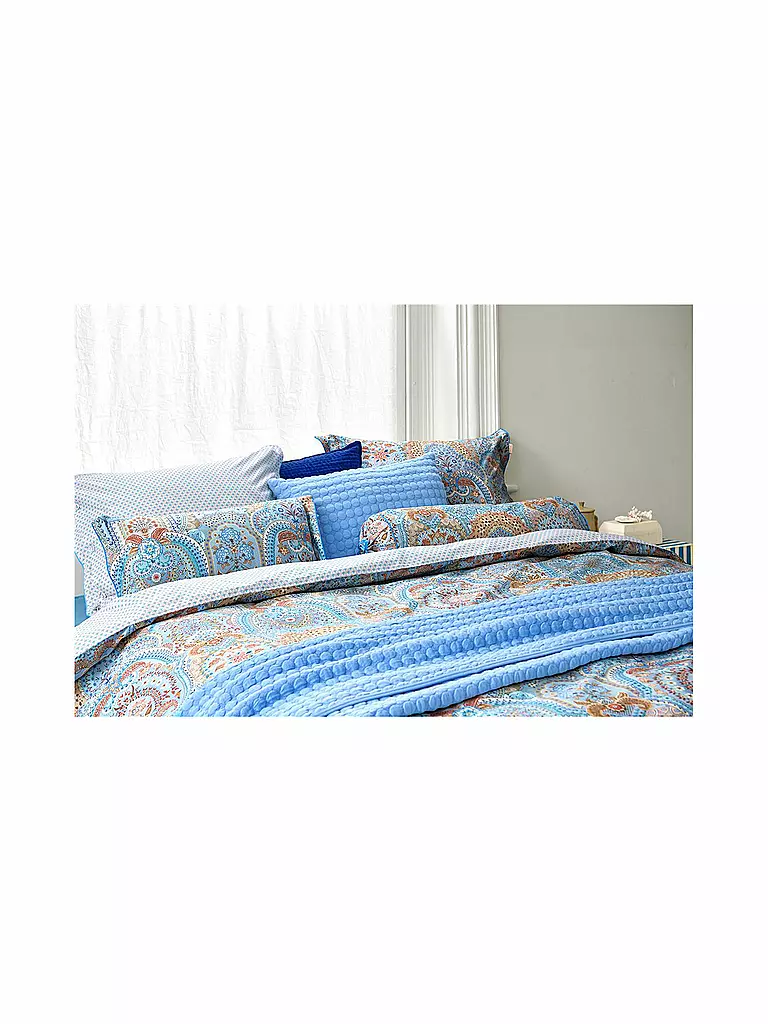 PIP STUDIO | Biancheria da letto in percalle JABALI FLOWER 70x90cm / 140x200cm Blu | Blu