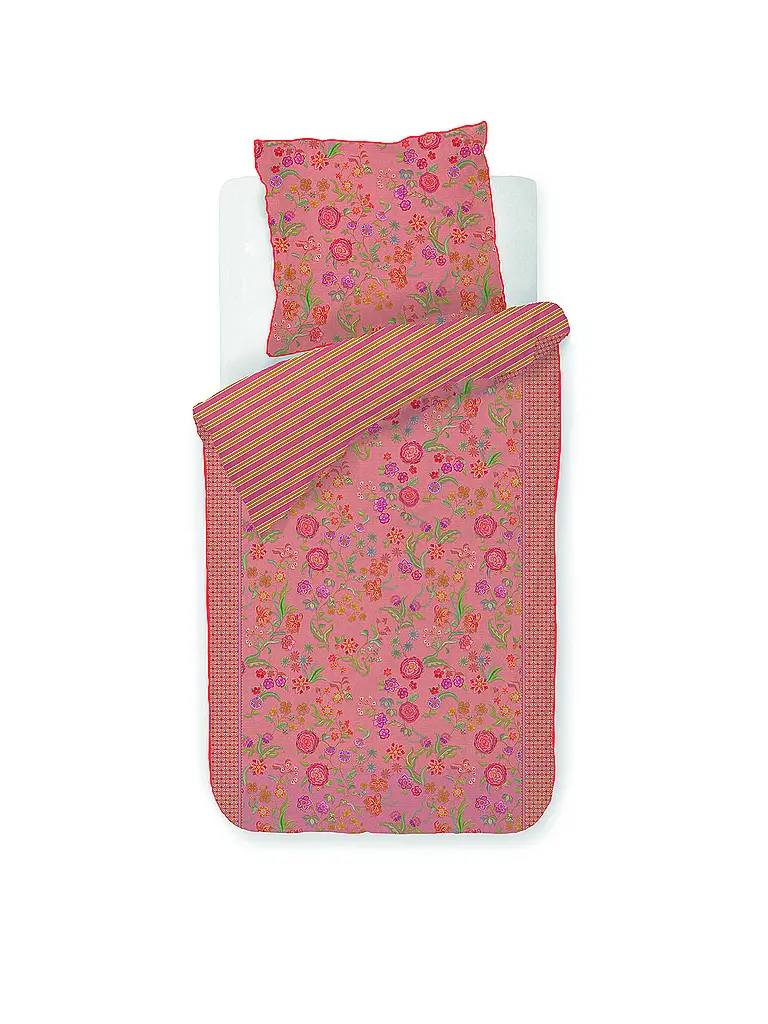 PIP STUDIO | Biancheria da letto in percalle LITTLE JABALI 70x90cm/140x200cm Corallo | Rosa