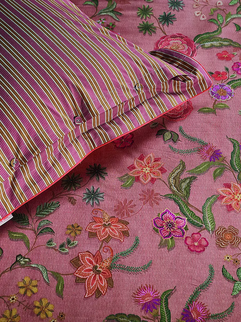 PIP STUDIO | Biancheria da letto in percalle LITTLE JABALI 70x90cm/140x200cm Corallo | Rosa
