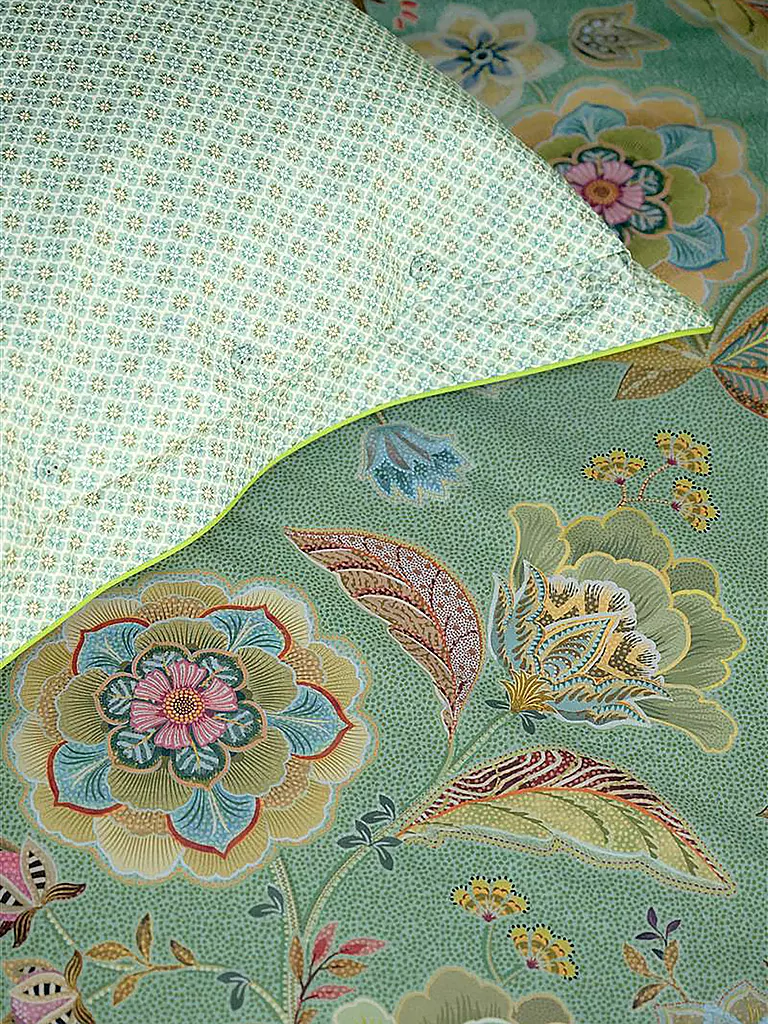 PIP STUDIO | Biancheria da letto in percalle MATATA 70x90cm / 140x200cm Verde | Verde