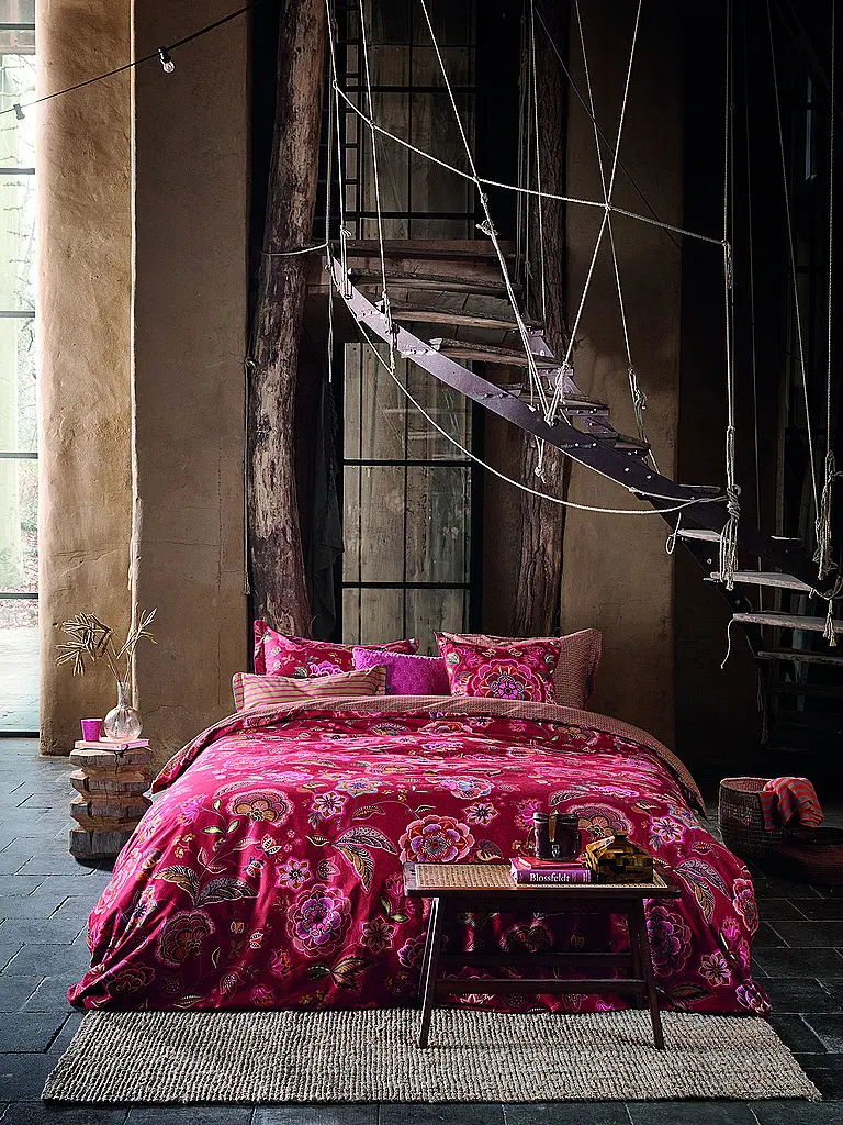 PIP STUDIO | Biancheria da letto in percalle MATATA 70x90cm/140x200cm Rosso | Rosso scuro