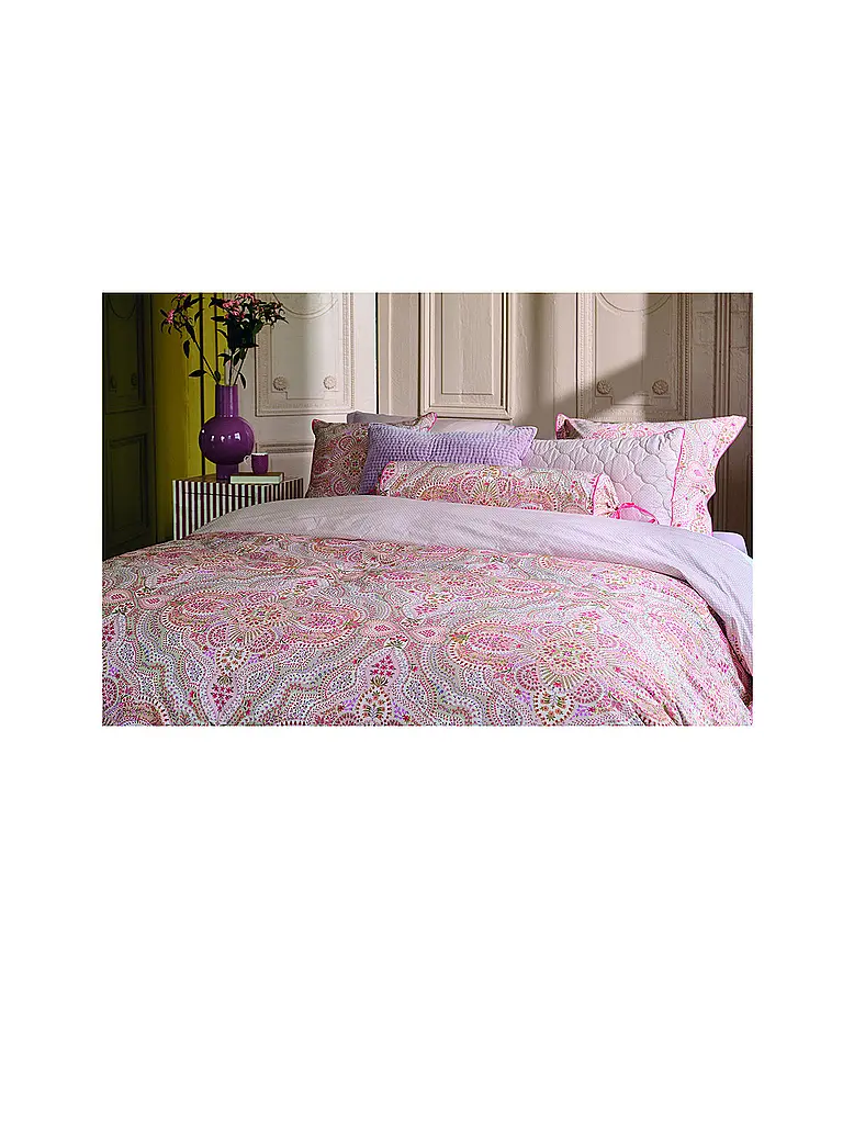 PIP STUDIO | Biancheria da letto in percalle MOON FLOWER 70x90cm/140x200cm Rosa chiaro | 