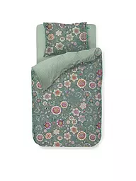 PIP STUDIO | Biancheria da letto in percalle VIVA LAS FLORES 70x90cm/140x200cm Verde | Verde scuro