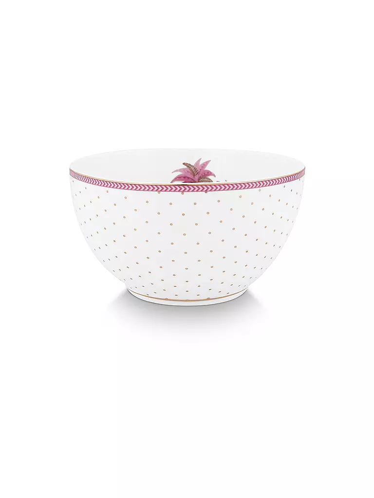 PIP STUDIO | Ciotola 15 cm JOLIE DOTS Oro/Rosa | Bianco