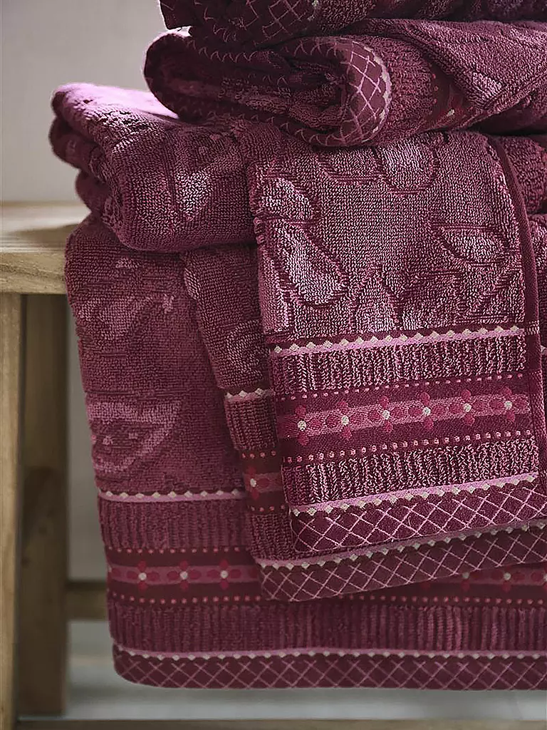 PIP STUDIO | Guanto da bagno JASMIN JACQUARD 16x22cm Rosa scuro | 