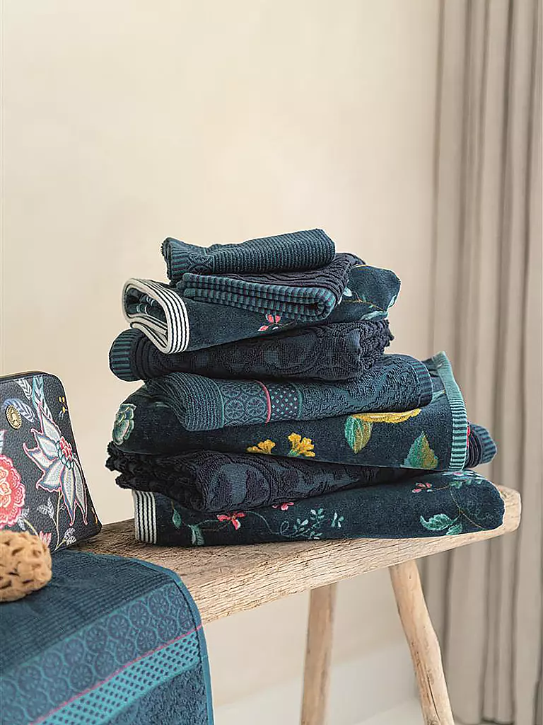 PIP STUDIO | Guanto da bagno LES FLEURS 16x22cm Blu scuro | Blu scuro