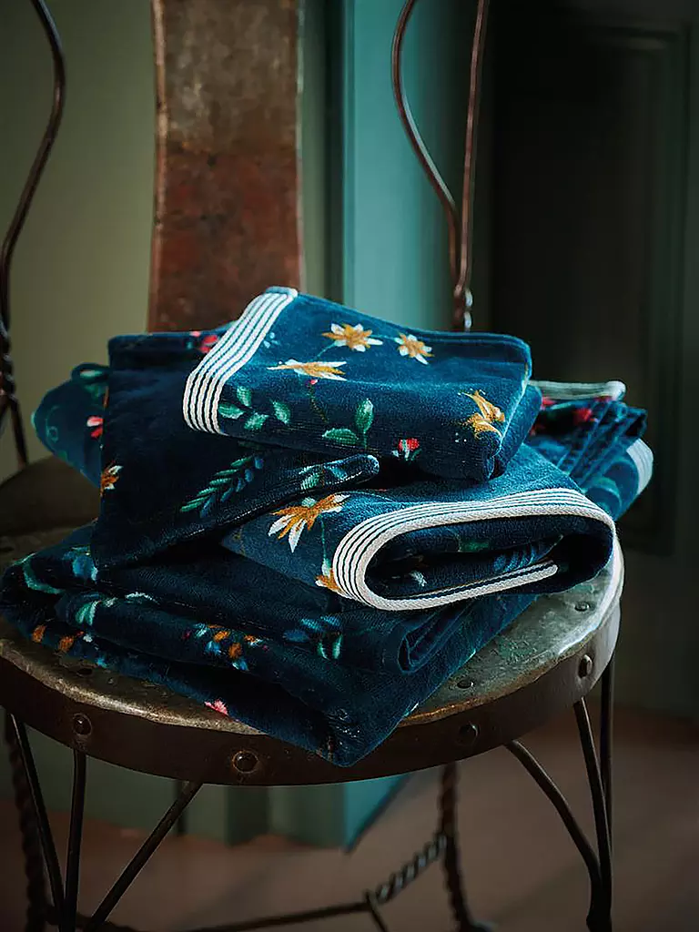 PIP STUDIO | Guanto da bagno LES FLEURS 16x22cm Blu scuro | Blu scuro