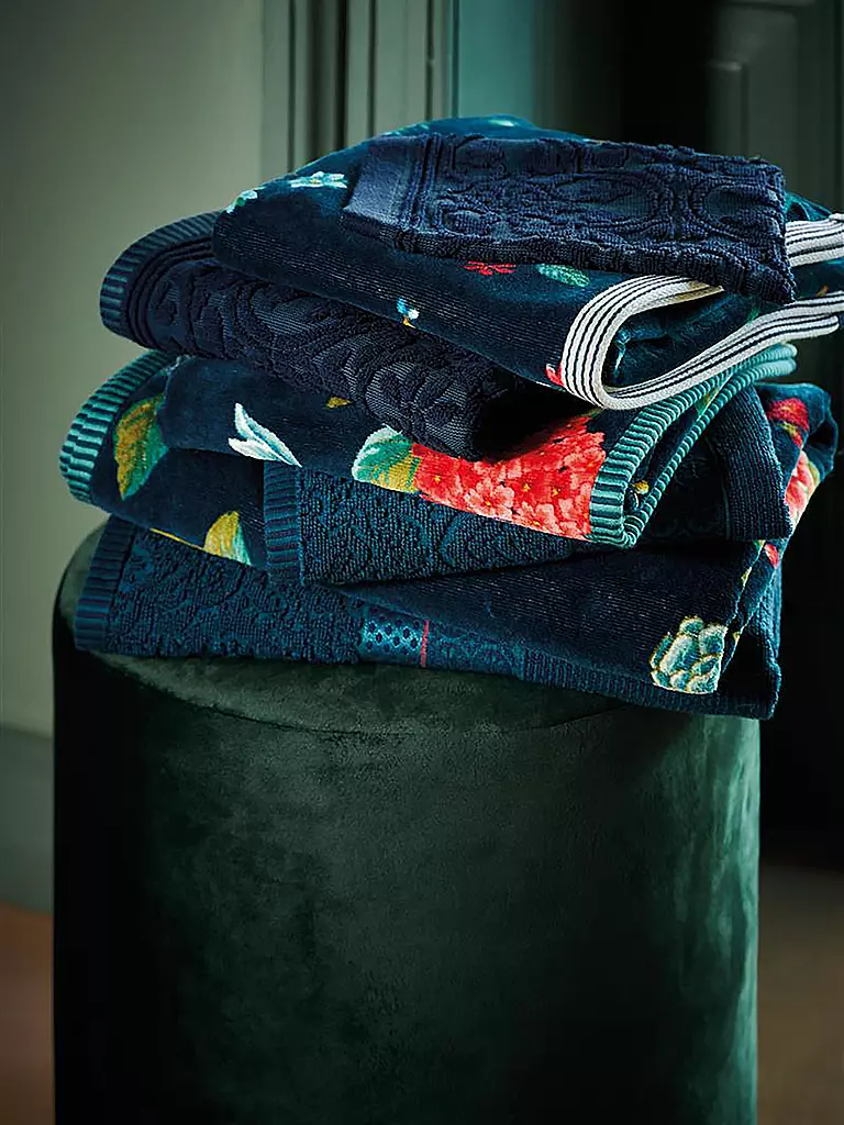 PIP STUDIO | Guanto da bagno LES FLEURS 16x22cm Blu scuro | Blu scuro